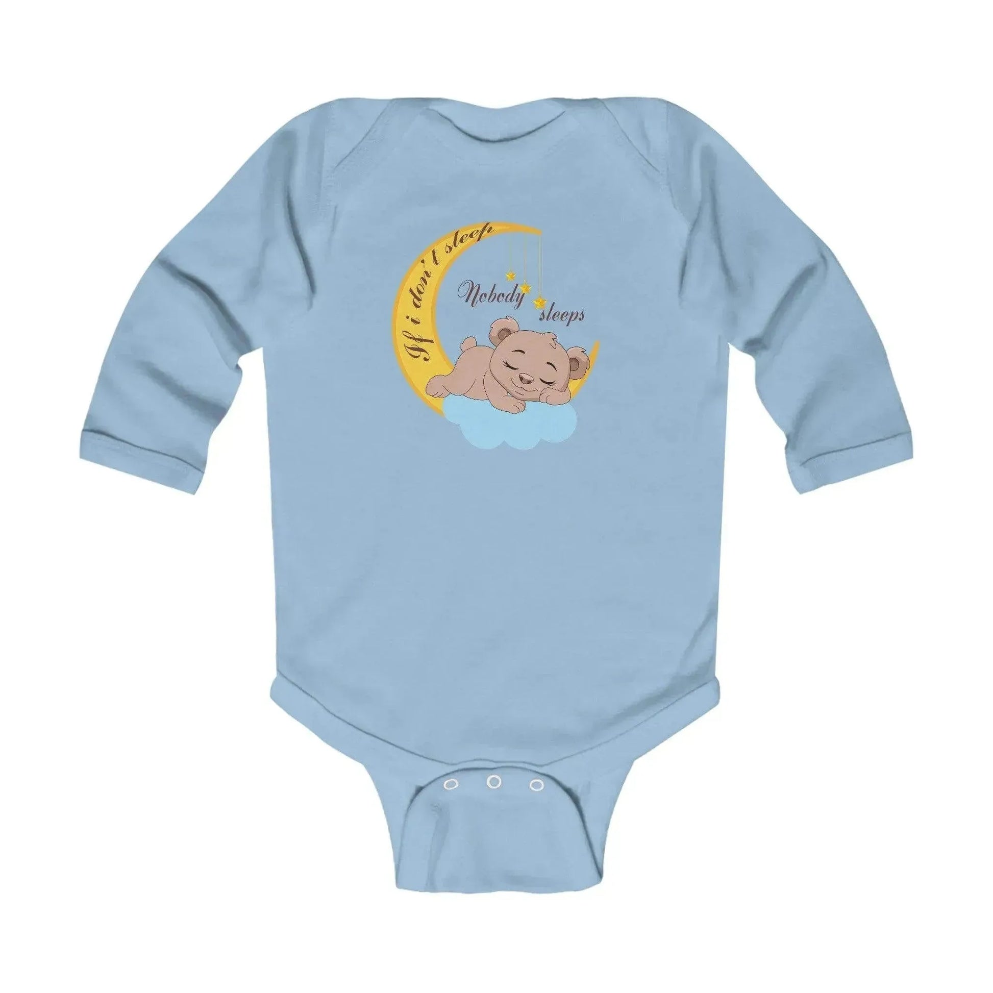 Sleeping Bear Infant Long Sleeve Bodysuit - Vkamian