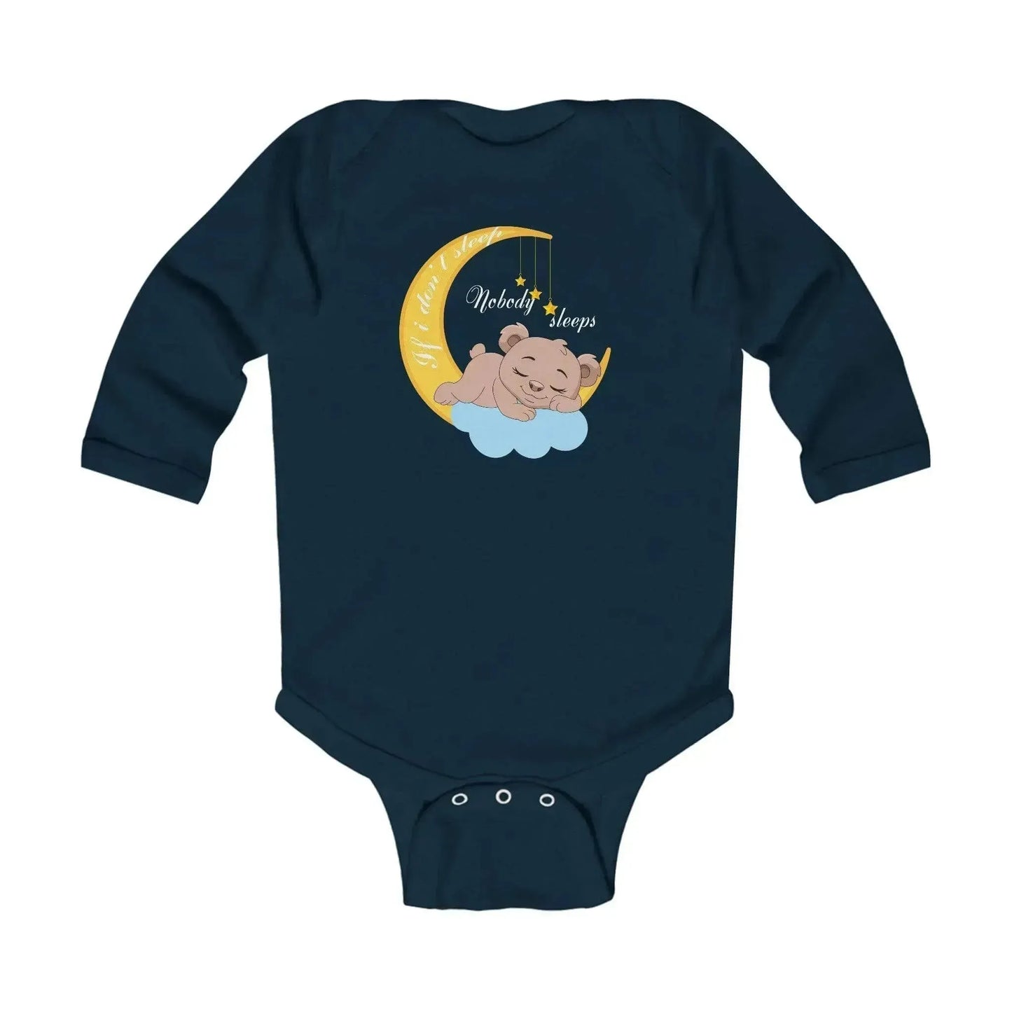 Sleeping Bear Infant Long Sleeve Bodysuit - Vkamian