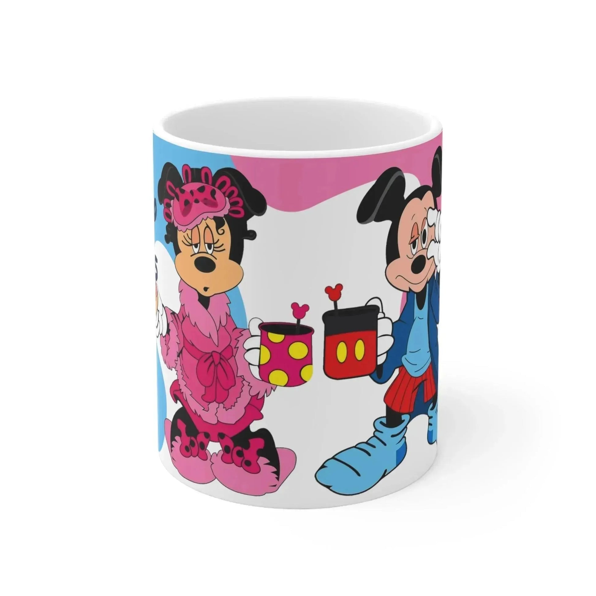 Sleepy Mickey Minnie Mouse Ceramic Mug - Vkamian