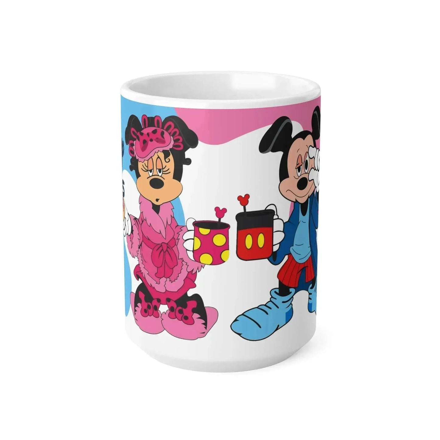 Sleepy Mickey Minnie Mouse Ceramic Mug - Vkamian