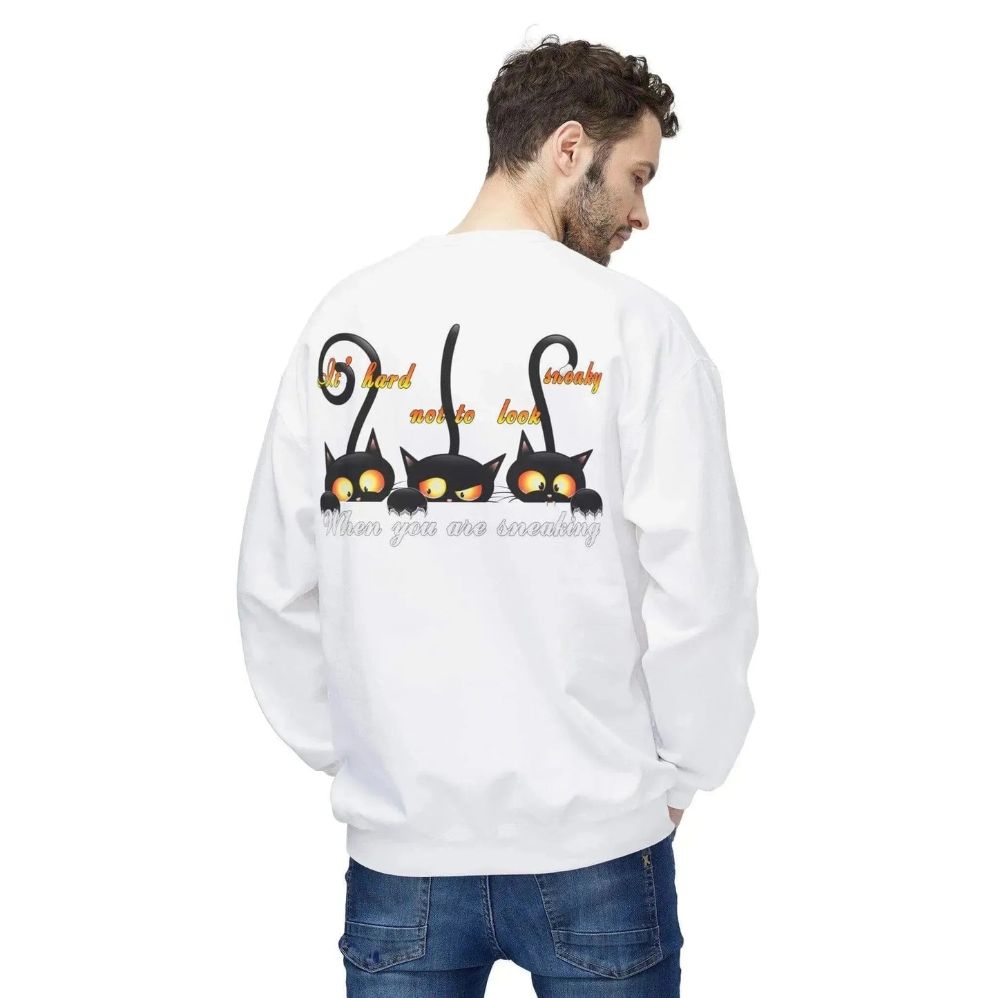 Sneaky Cats Unisex Midweight Softstyle Crewneck Sweatshirt - Vkamian