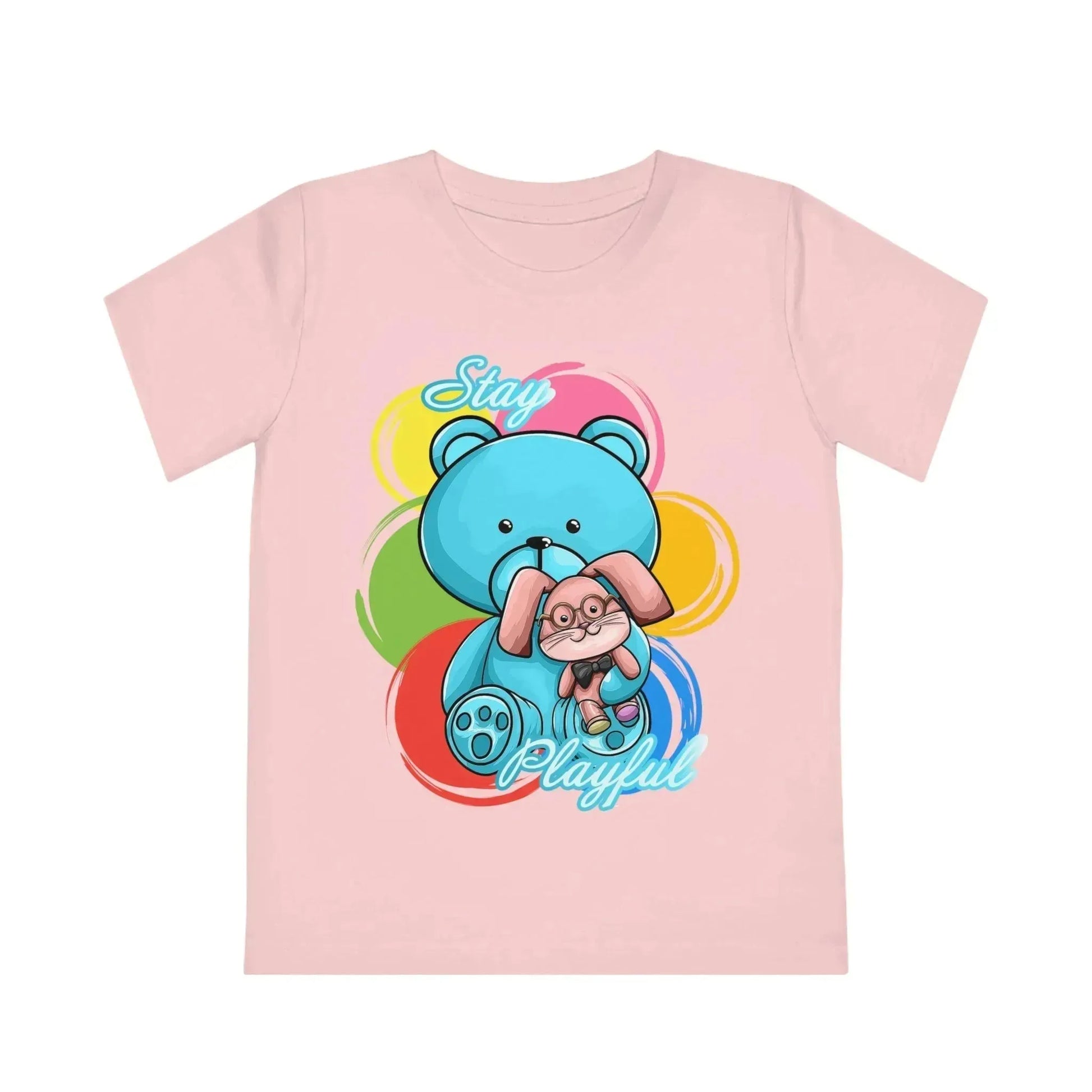 Stay Playful Bear And Bunny Kids' Creator T-Shirt - Vkamian