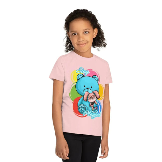 Stay Playful Bear And Bunny Kids' Creator T-Shirt - Vkamian