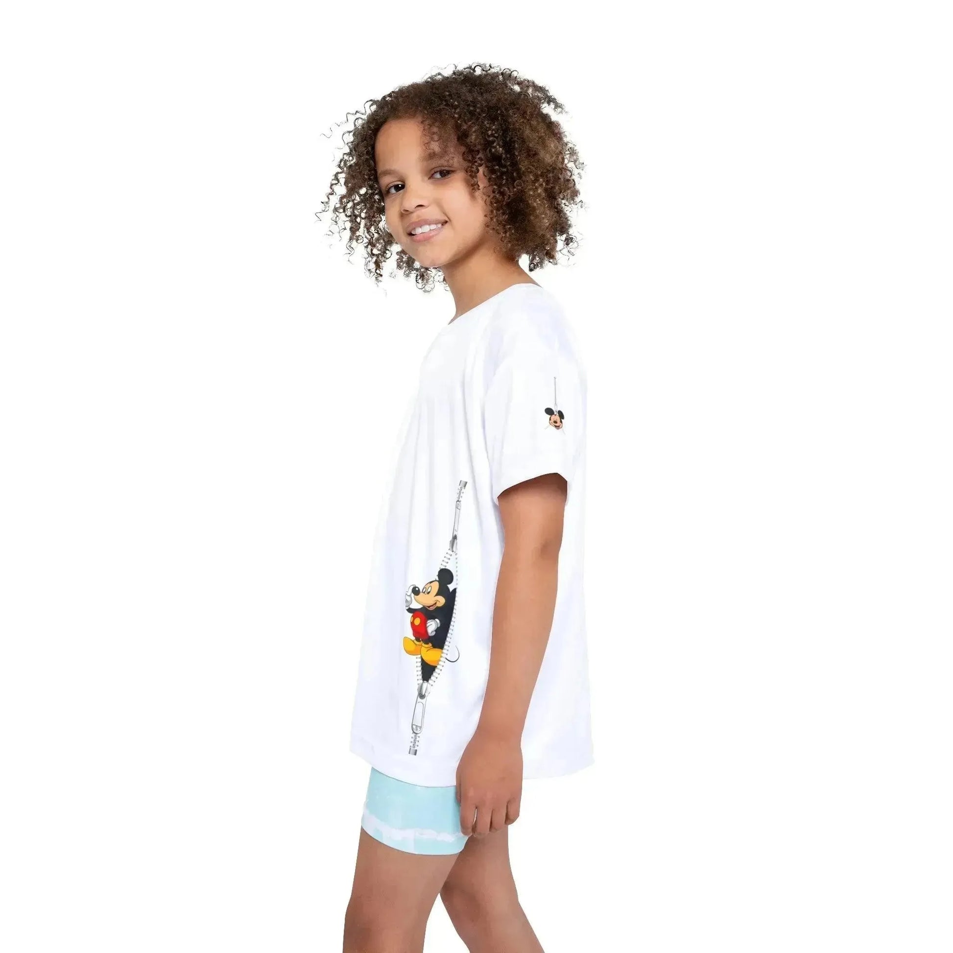 Sweet Mickey Mouse Zipper Kids T-Shirt - Vkamian