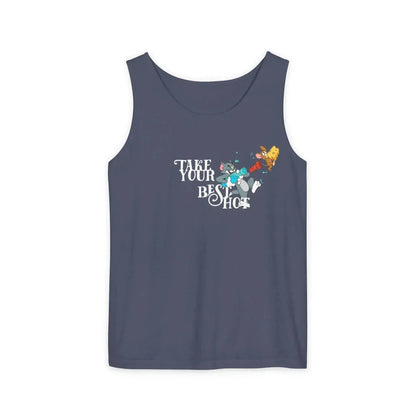 Take Your Best Shot Tom Jerry Unisex Garment-Dyed Tank Top - Vkamian