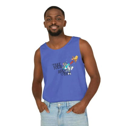 Take Your Best Shot Tom Jerry Unisex Garment-Dyed Tank Top - Vkamian