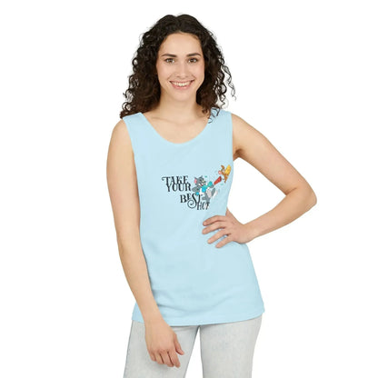 Take Your Best Shot Tom Jerry Unisex Garment-Dyed Tank Top - Vkamian