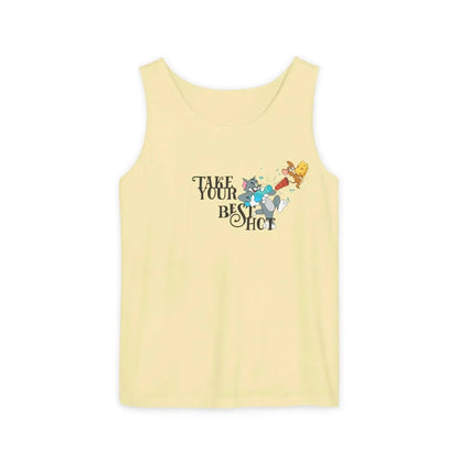 Take Your Best Shot Tom Jerry Unisex Garment-Dyed Tank Top - Vkamian