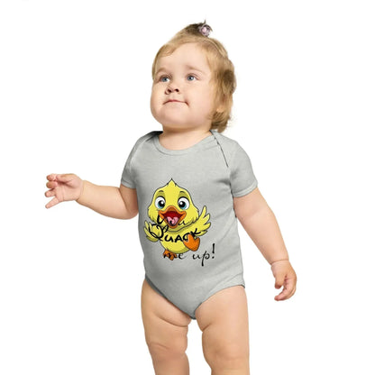 You Quack Me Up Short Sleeve Baby Bodysuit - Vkamian