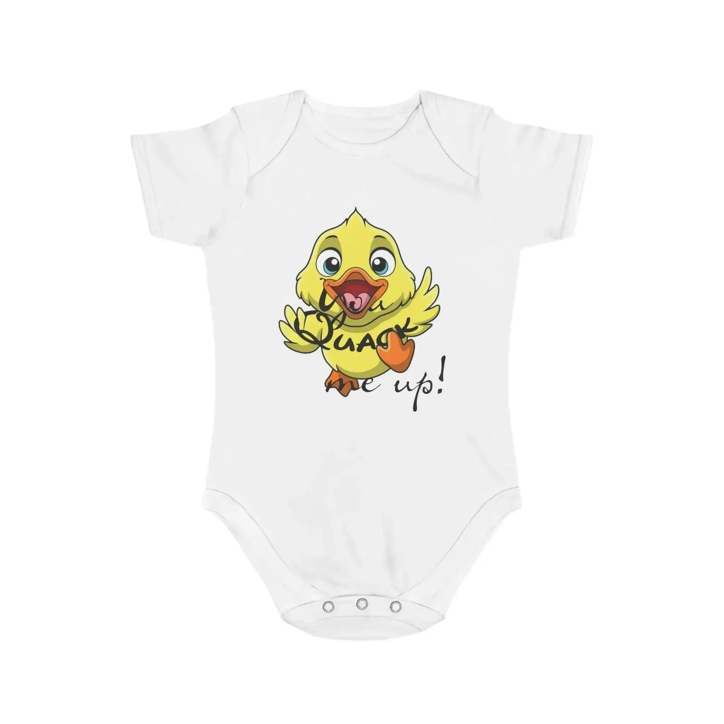 You Quack Me Up Short Sleeve Baby Bodysuit - Vkamian