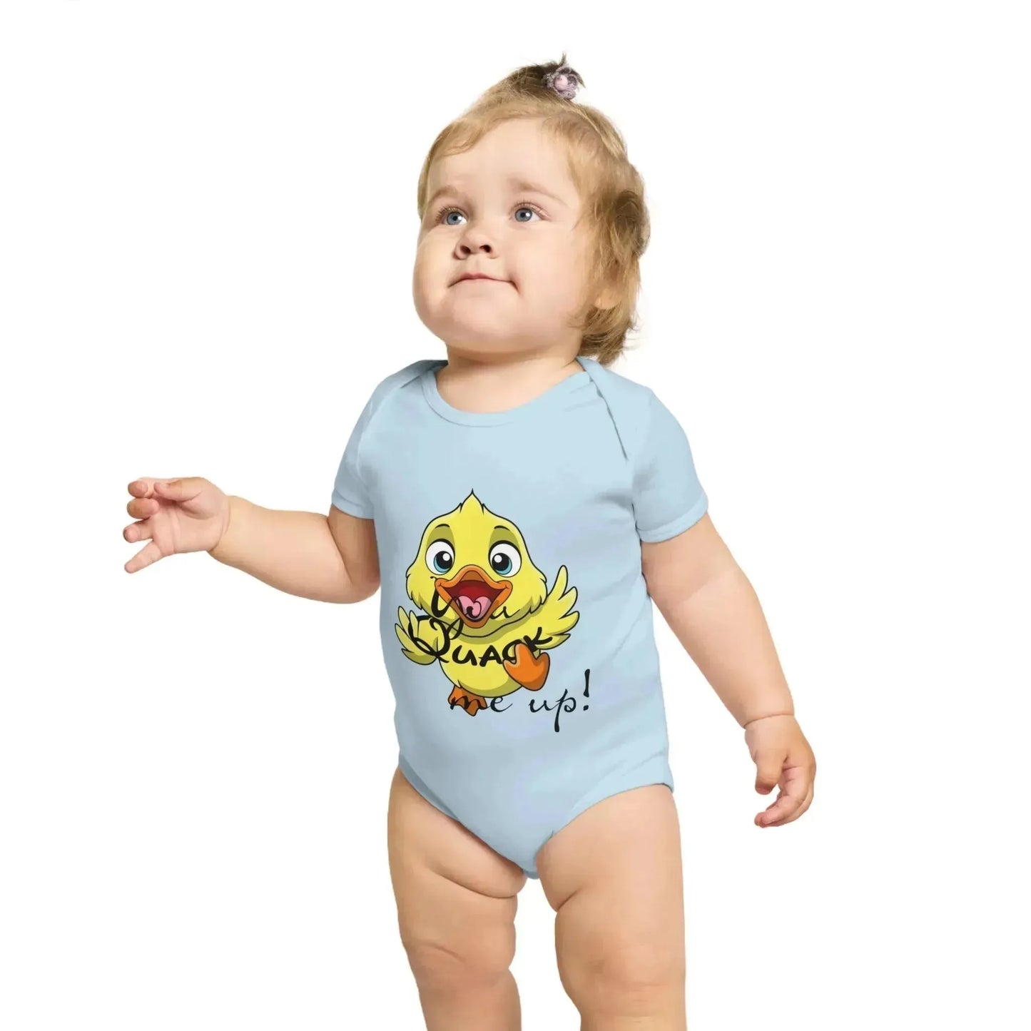 You Quack Me Up Short Sleeve Baby Bodysuit - Vkamian