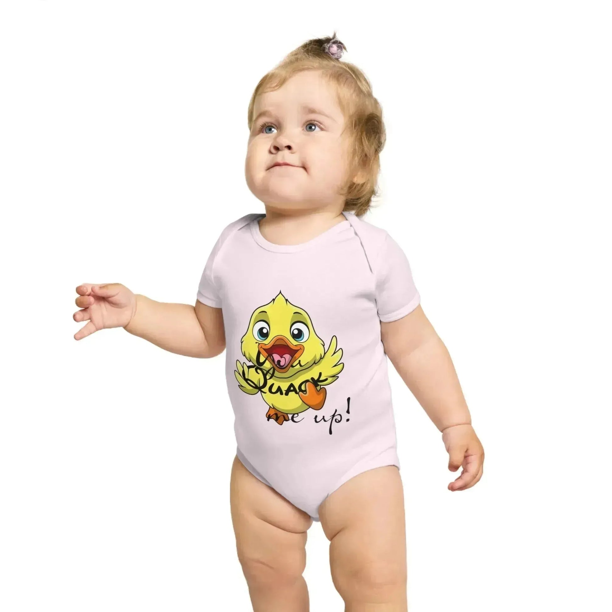 You Quack Me Up Short Sleeve Baby Bodysuit - Vkamian